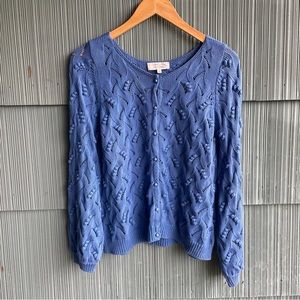 EUC - Sézane Marthe sweater, chambray blue, size M